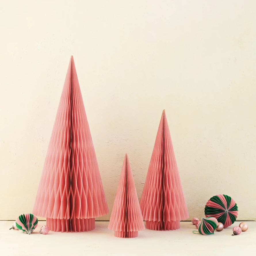 Holiday Tree: 12" Pink Honeycomb